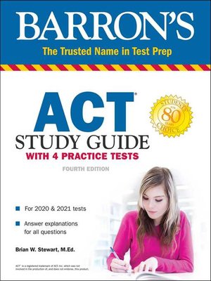 cover image of ACT Study Guide with 4 Practice Tests